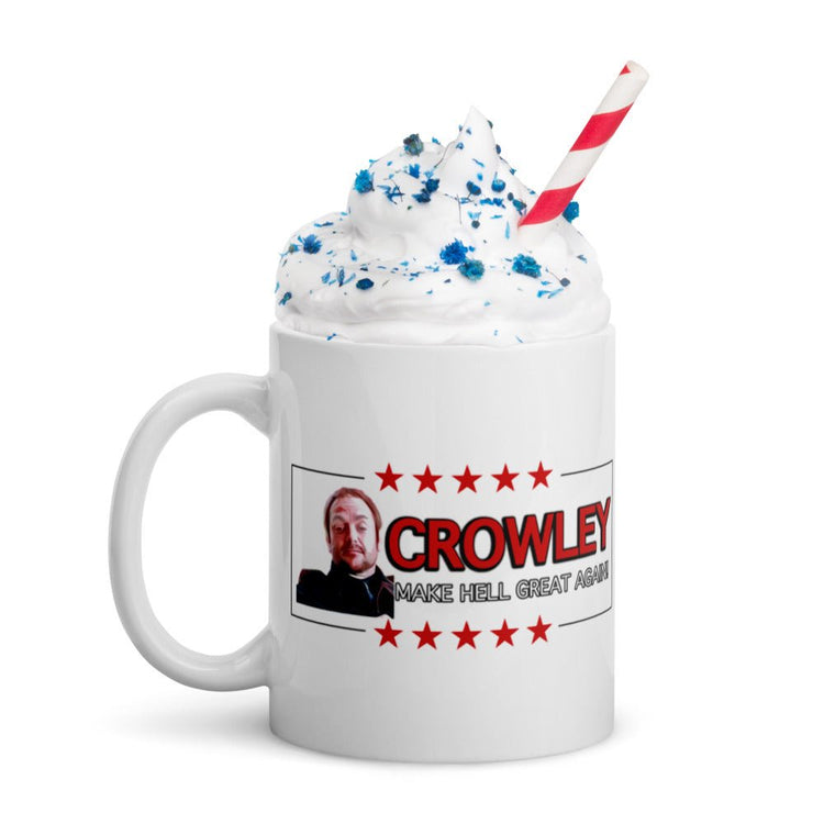Supernatural Inspired White glossy mug - Make Hell Great Again, Crowley - Fandom-Made