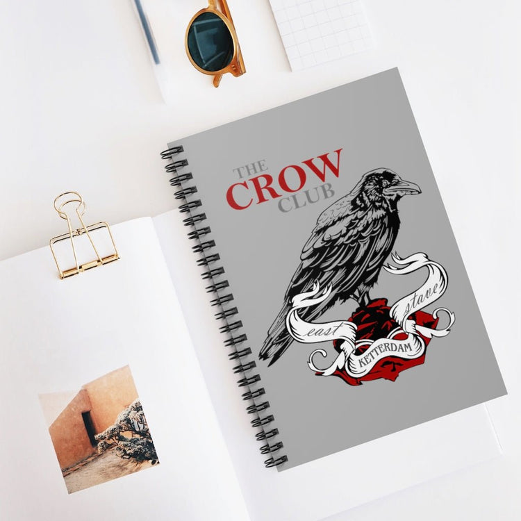 The Crow Club Spiral Notebook - Ruled Line (crow, red) - Fandom-Made