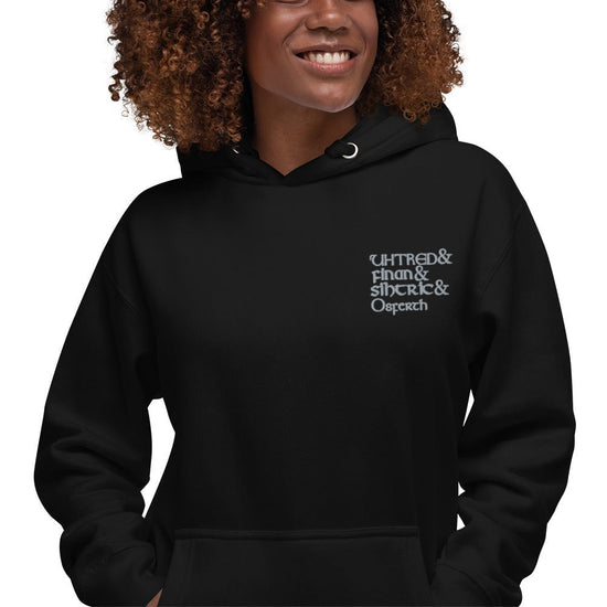 The Last Kingdom Inspired Embroidered Unisex Hoodie - Names - Fandom-Made