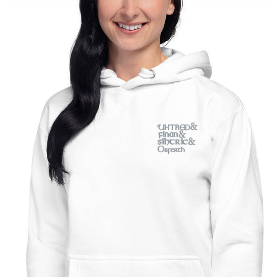 The Last Kingdom Inspired Embroidered Unisex Hoodie - Names - Fandom-Made