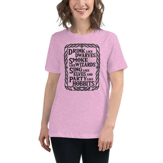 Tolkien Inspired Women's Relaxed T-Shirt - Drink Like Dwarves - Fandom-Made