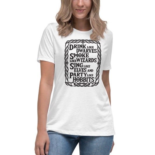 Tolkien Inspired Women's Relaxed T-Shirt - Drink Like Dwarves - Fandom-Made