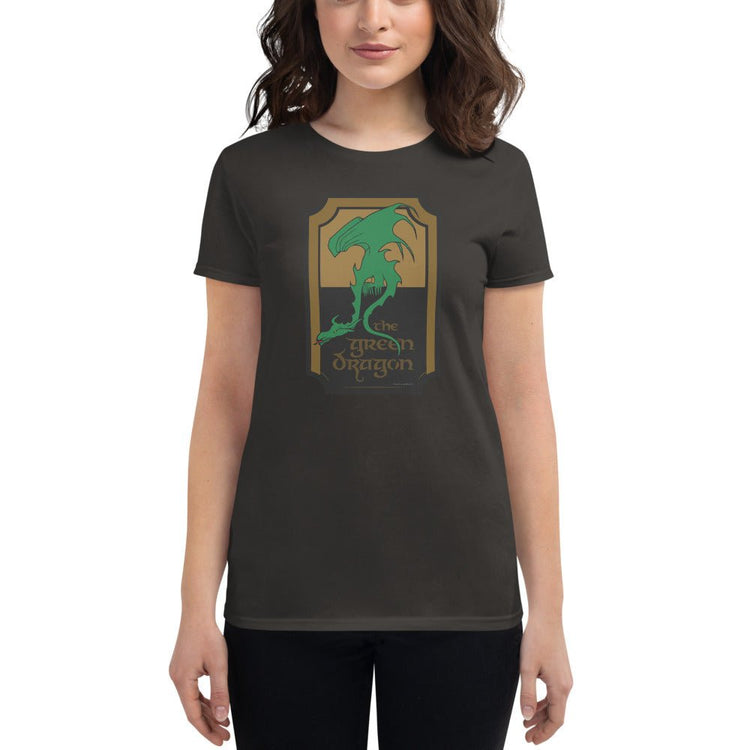 Tolkien Inspired Women's short sleeve t-shirt - The Green Dragon Sign - Fandom-Made