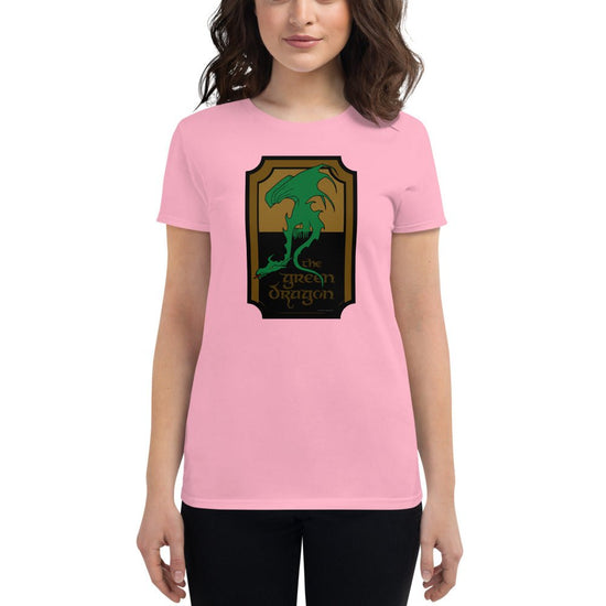 Tolkien Inspired Women's short sleeve t-shirt - The Green Dragon Sign - Fandom-Made