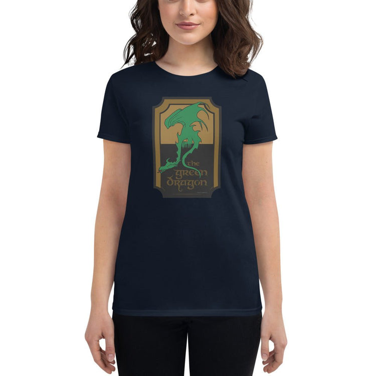 Tolkien Inspired Women's short sleeve t-shirt - The Green Dragon Sign - Fandom-Made