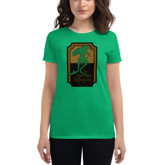 Tolkien Inspired Women's short sleeve t-shirt - The Green Dragon Sign - Fandom-Made