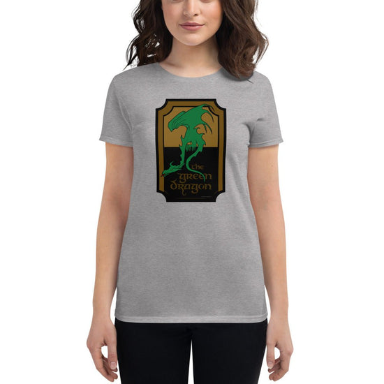 Tolkien Inspired Women's short sleeve t-shirt - The Green Dragon Sign - Fandom-Made