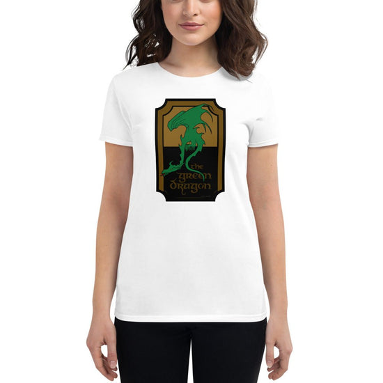 Tolkien Inspired Women's short sleeve t-shirt - The Green Dragon Sign - Fandom-Made