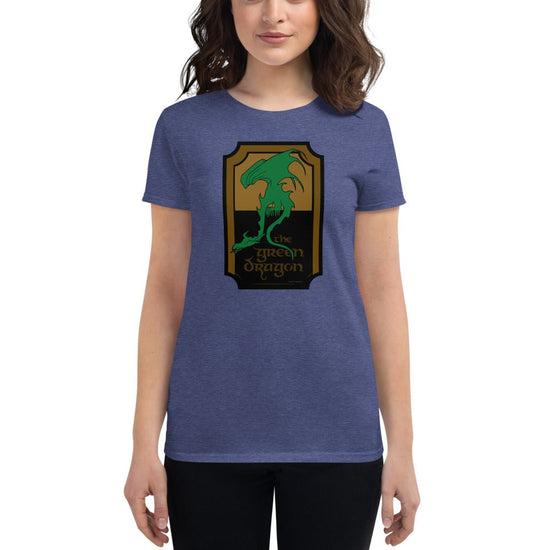 Tolkien Inspired Women's short sleeve t-shirt - The Green Dragon Sign - Fandom-Made