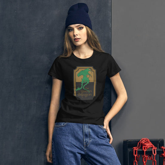 Tolkien Inspired Women's short sleeve t-shirt - The Green Dragon Sign - Fandom-Made