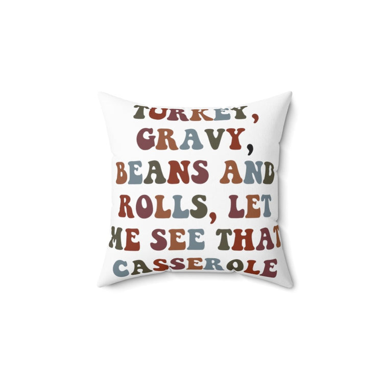 Turkey, Gravy, Tootsie Roll Square Pillow - Fandom-Made