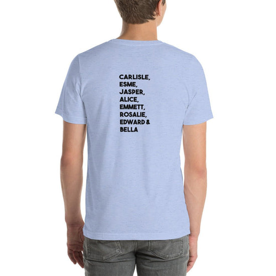 Twilight Inspired Short Sleeve Unisex Staple T-Shirt - Family Names - Fandom-Made