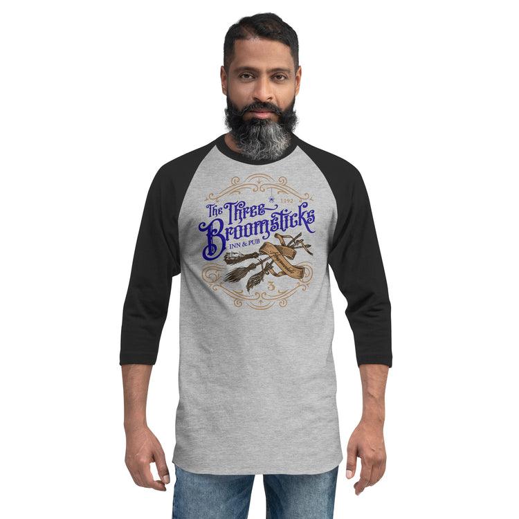 The Three Broomsticks 3/4 sleeve raglan shirt - Fandom-Made