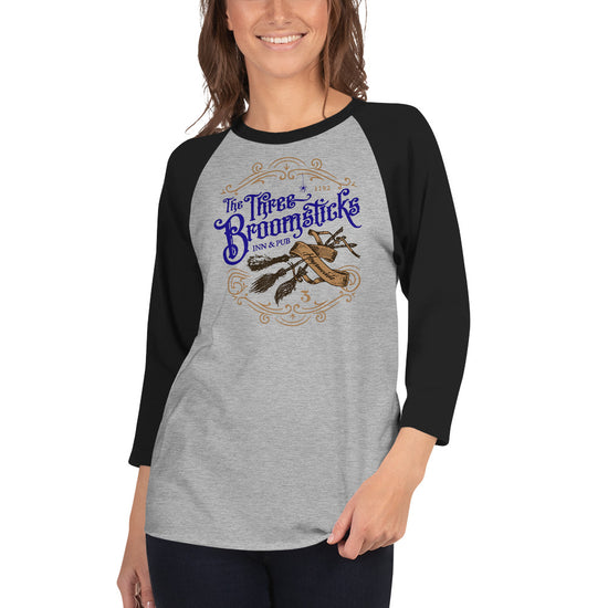 The Three Broomsticks 3/4 sleeve raglan shirt - Fandom-Made