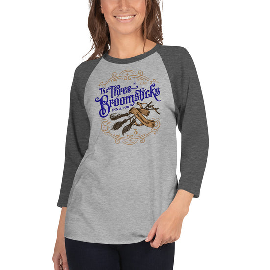 The Three Broomsticks 3/4 sleeve raglan shirt - Fandom-Made