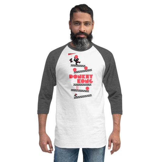 Donkey Kong 3/4 sleeve raglan shirt - Fandom-Made