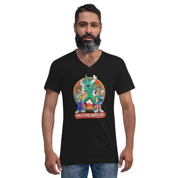 Pass The Dutchie V-Neck T-Shirt - Fandom-Made