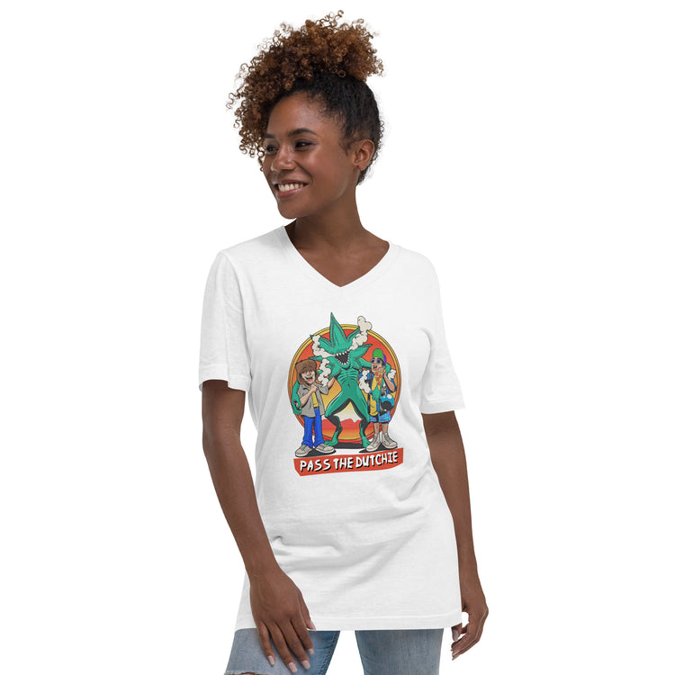 Pass The Dutchie V-Neck T-Shirt - Fandom-Made