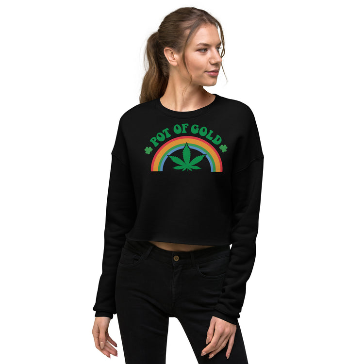 Pot Of Gold Crop Sweatshirt - Fandom-Made