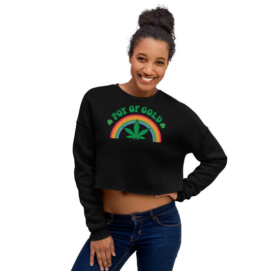 Pot Of Gold Crop Sweatshirt - Fandom-Made