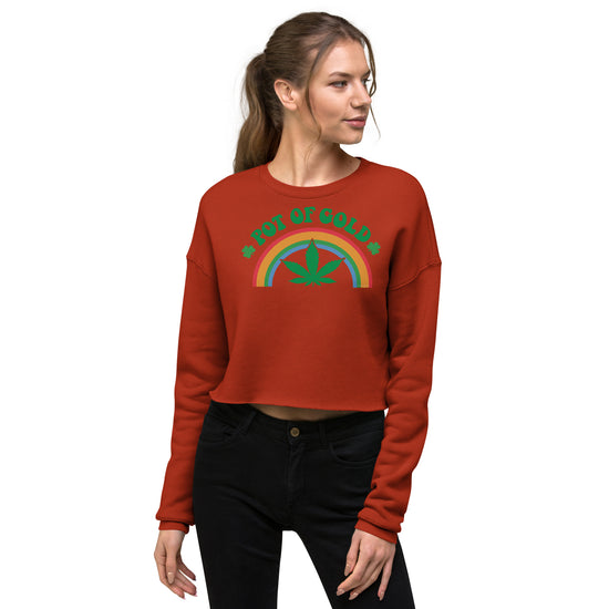 Pot Of Gold Crop Sweatshirt - Fandom-Made