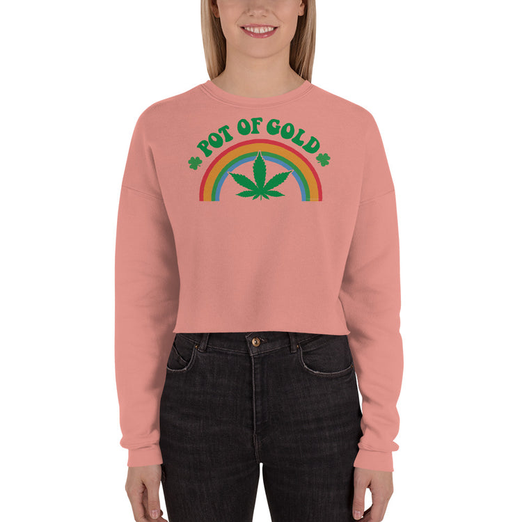 Pot Of Gold Crop Sweatshirt - Fandom-Made