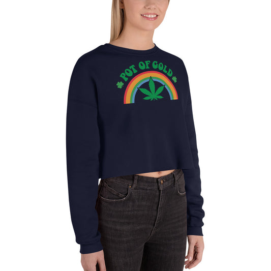 Pot Of Gold Crop Sweatshirt - Fandom-Made