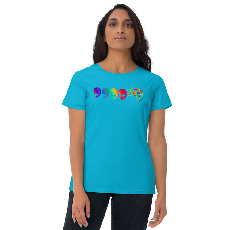 Comma Comma Comma Chameleon Women's T-Shirt - Fandom-Made