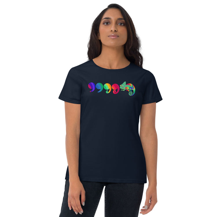 Comma Comma Comma Chameleon Women's T-Shirt - Fandom-Made