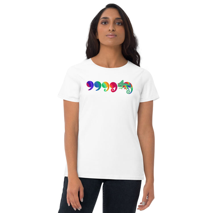 Comma Comma Comma Chameleon Women's T-Shirt - Fandom-Made