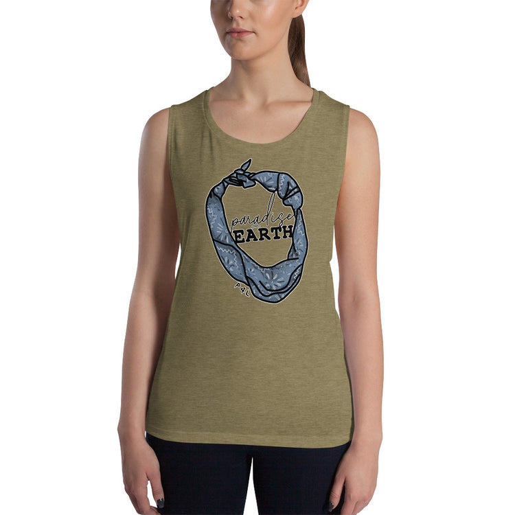 Paradise on Earth Ladies’ Muscle Tank - Fandom-Made