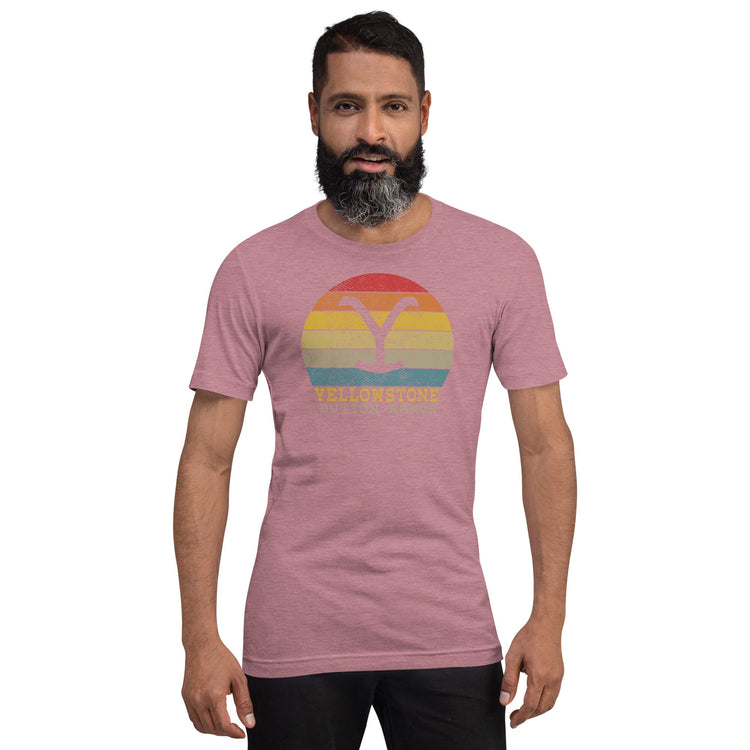 Yellowstone t-shirt - Retro Sunset - Fandom-Made